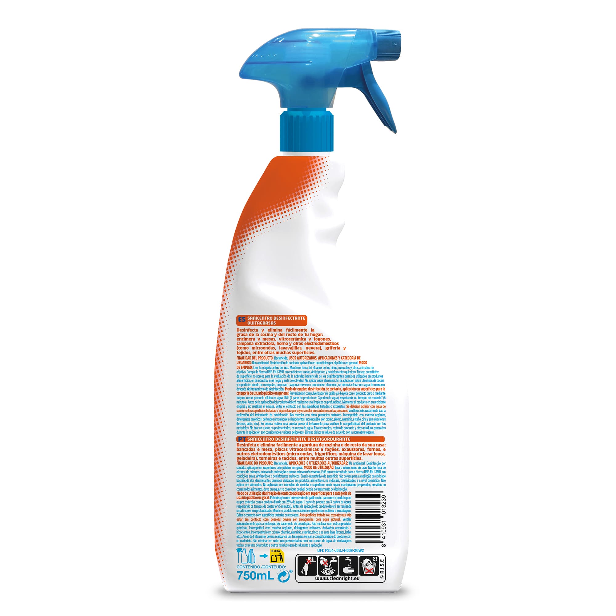 SANICENTRO Antimoho Limpiador Spray Recambio 750 ml