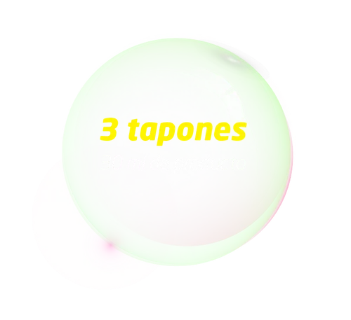 3 tapones: 30 ml de producto